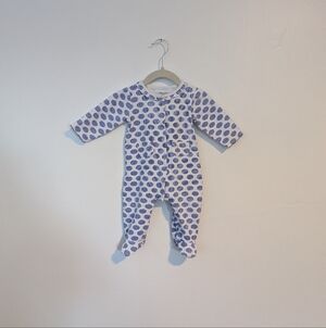6M 🇫🇷 -  Absorba - French Brand Blue Polka Dot Kids One Piece